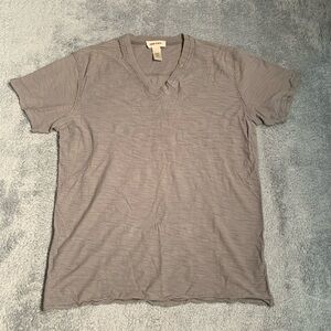 Diesel Gray V-Neck T-Shirt snap pocket medium